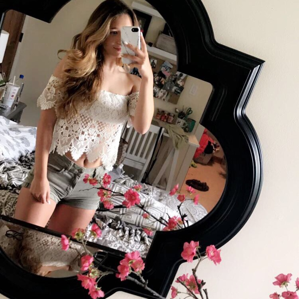 Lace bandeau top